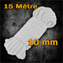 Corde Blanc 15 mètre (Diamètre 10 mm)