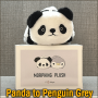 Morphing Plush Panda to Penguin Grey - Jackie Zhao