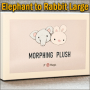 Morphing Plush Elephant to Rabbit Large - Jackie Zhao