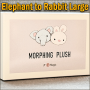 Morphing Plush Elephant to Rabbit Large - Jackie Zhao