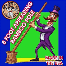 Appearing Bamboo Pole - 8 Feet - Big Guys Magic