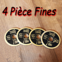 Pièces Chinoise Extra Fine Taille Dollar - 4 piéces