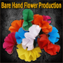 Bare Hand Flower Production - 10 Multicolored Paper Flowers