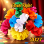 Bare Hand Flower Production - 10 Multicolored Paper Flowers