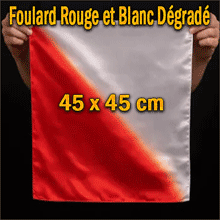 Foulard Rouge et Blanc Dégradé (45 x 45 cm)