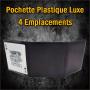 Pochette Plastique Luxe - 4 Emplacements