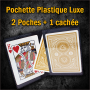 Pochette Plastique Luxe - 2 Poches + 1 cachee