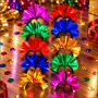 Bare Hand Flower Production - 10 Multicolored Mylar Flowers