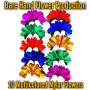 Bare Hand Flower Production - 10 Multicolored Mylar Flowers