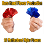 Bare Hand Flower Production - 10 Multicolored Mylar Flowers