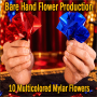 Bare Hand Flower Production - 10 Multicolored Mylar Flowers