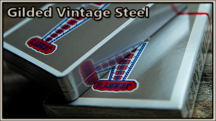 gros plan sur la tranche et le dessus de jeu Vintage Feel Jerrys Nuggets Gilded steel - argent