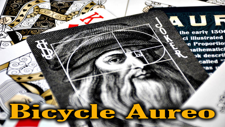 la carte nombre d'or vu de prés du jeu bicycle aureo