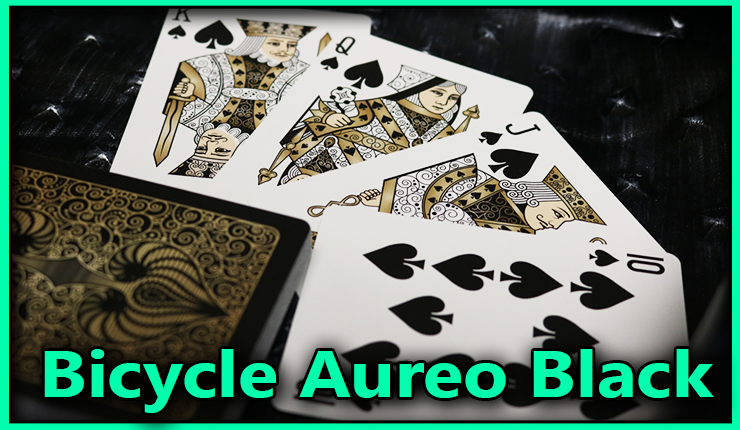 laquinte flush a pique a cote du dos du reste du jeu bicycle-aureo-black