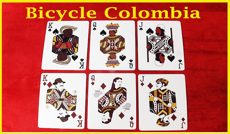 un roi un dame un valet de pique avec un roi une dame et un valet de carreau du jeu de carte Bicycle Colombia