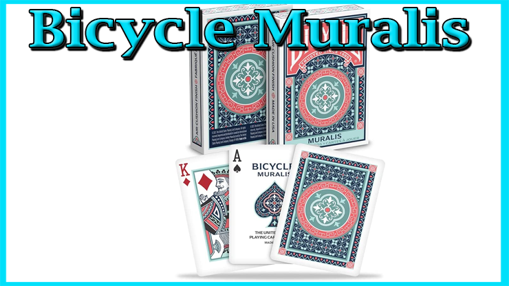 l'as de carreau le roi de pique un dos de carte et le jeu vu de face et de dos du jeu bicycle Muralis
