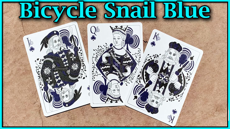 Bicycle Snail Blue voici le carre a trefle du jeu bicycle snail blue
