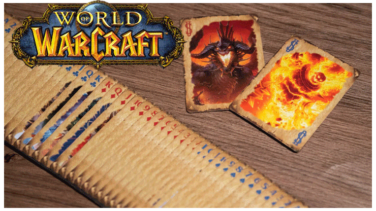 Bicycle World of Warcraft N°1 vue des cartes en ruban