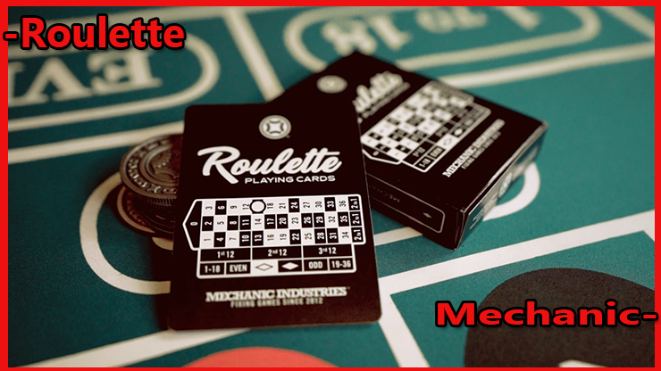 magnifique etui avec une carte du Jeu de Carte Roulette De Mechanic Industries.