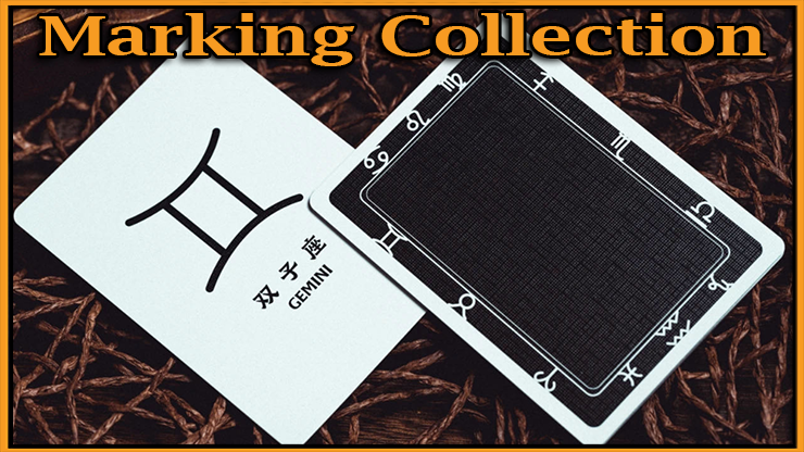 un carte du signe zodiacal avec un dos du jeu making collection
