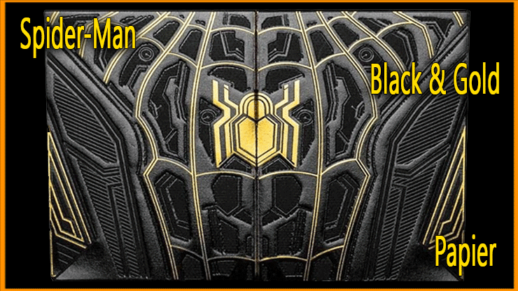 Jeu De Carte Spider-Man Black & Gold Papier Jeu De Carte Spider-Man Black & Gold Papier