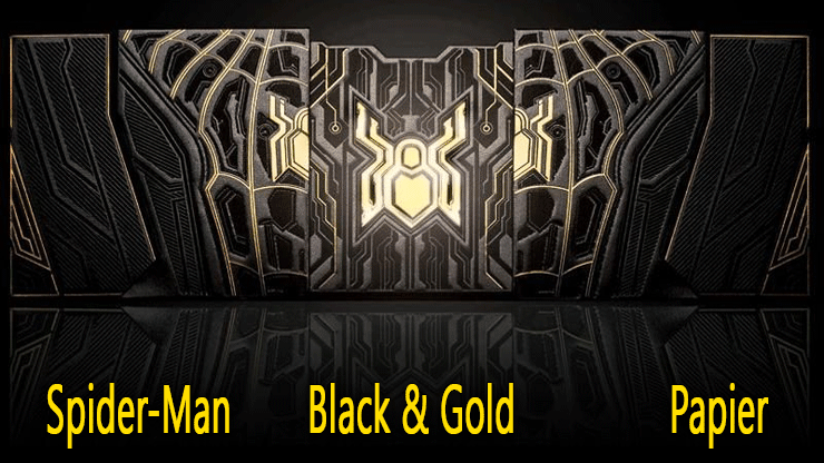 Jeu De Carte Spider-Man Black & Gold Papier Jeu De Carte Spider-Man Black & Gold Papier