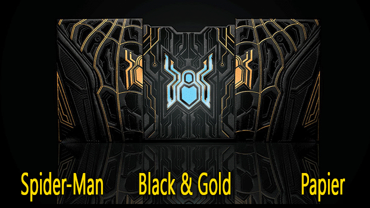 Jeu De Carte Spider-Man Black & Gold Papier Jeu De Carte Spider-Man Black & Gold Papier