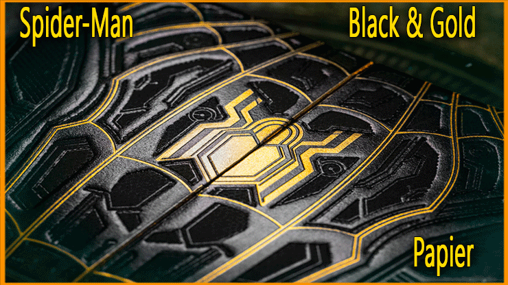 Jeu De Carte Spider-Man Black & Gold Papier Jeu De Carte Spider-Man Black & Gold Papier