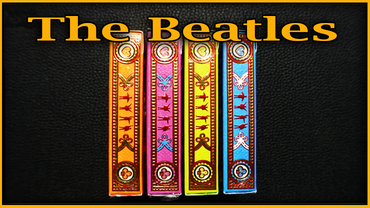 les 4 paquets vu sur la tranche des Jeux De Carte The Beatles De Theory 11